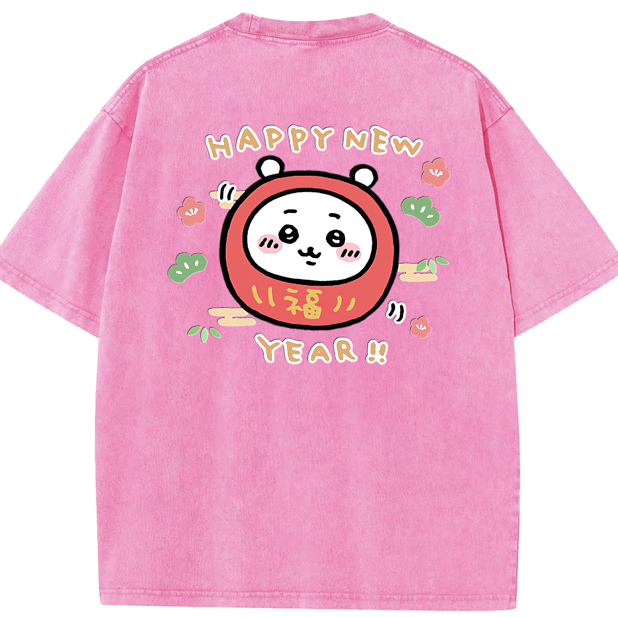 （画像用） ちいかわ ちいかわ Chii-kawa chiikawa 綿100% ヴィンテージ風 半袖Tシャツ（背面プリント）